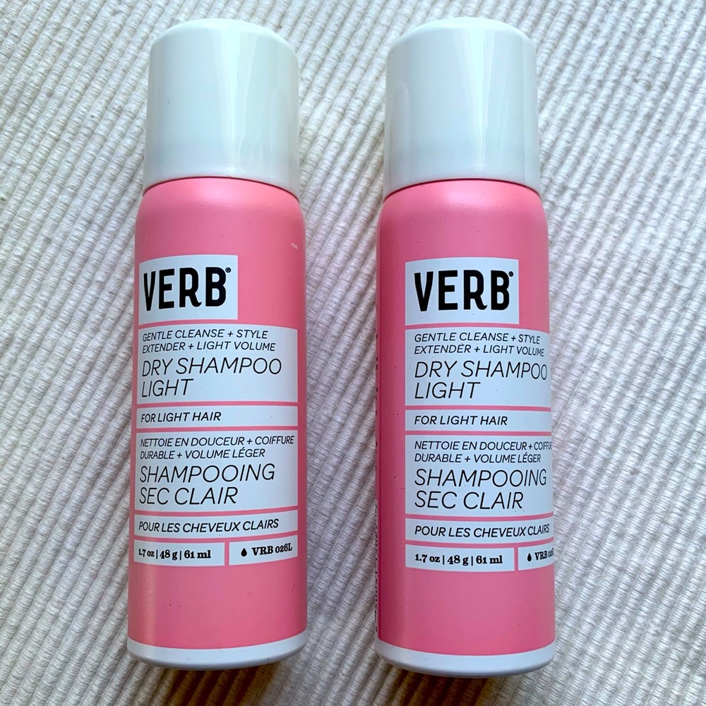 Verb Refresh Dry Shampoo for Light Hair 
Bundle of 2 travel size 61ml each